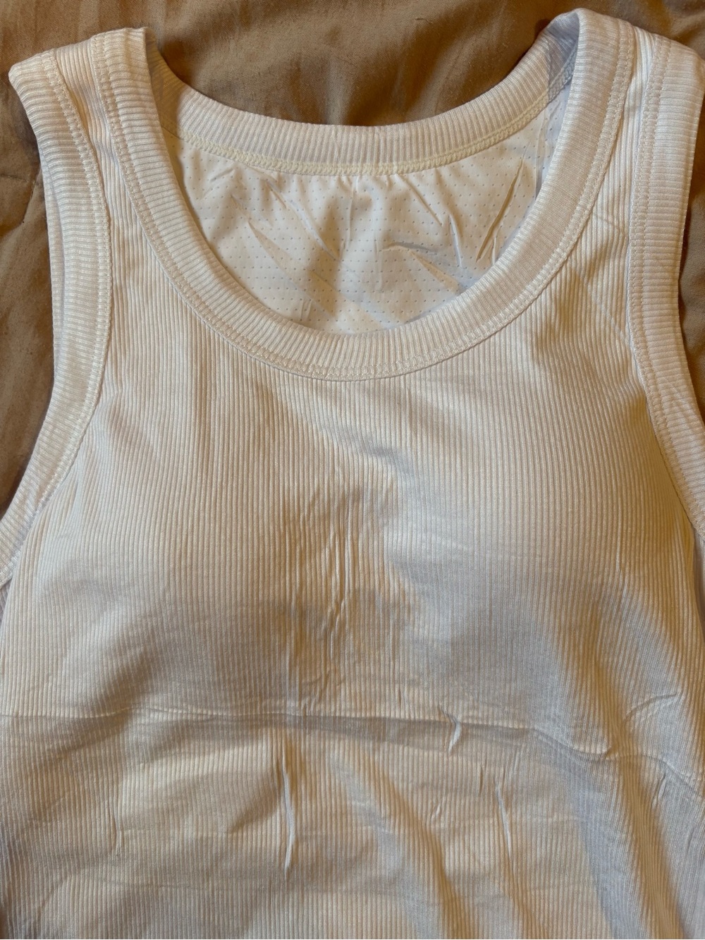 Classic White Ribbed Tank Top - Picture 2 of 4